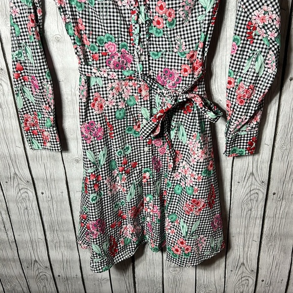 TOMMY HILFIGER FLORAL COTTON BELTED SHIRT DRESS SIZE 2 - Picture 4 of 15